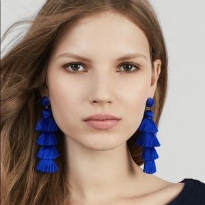 BaubleBar Tassel stud Earrings blue